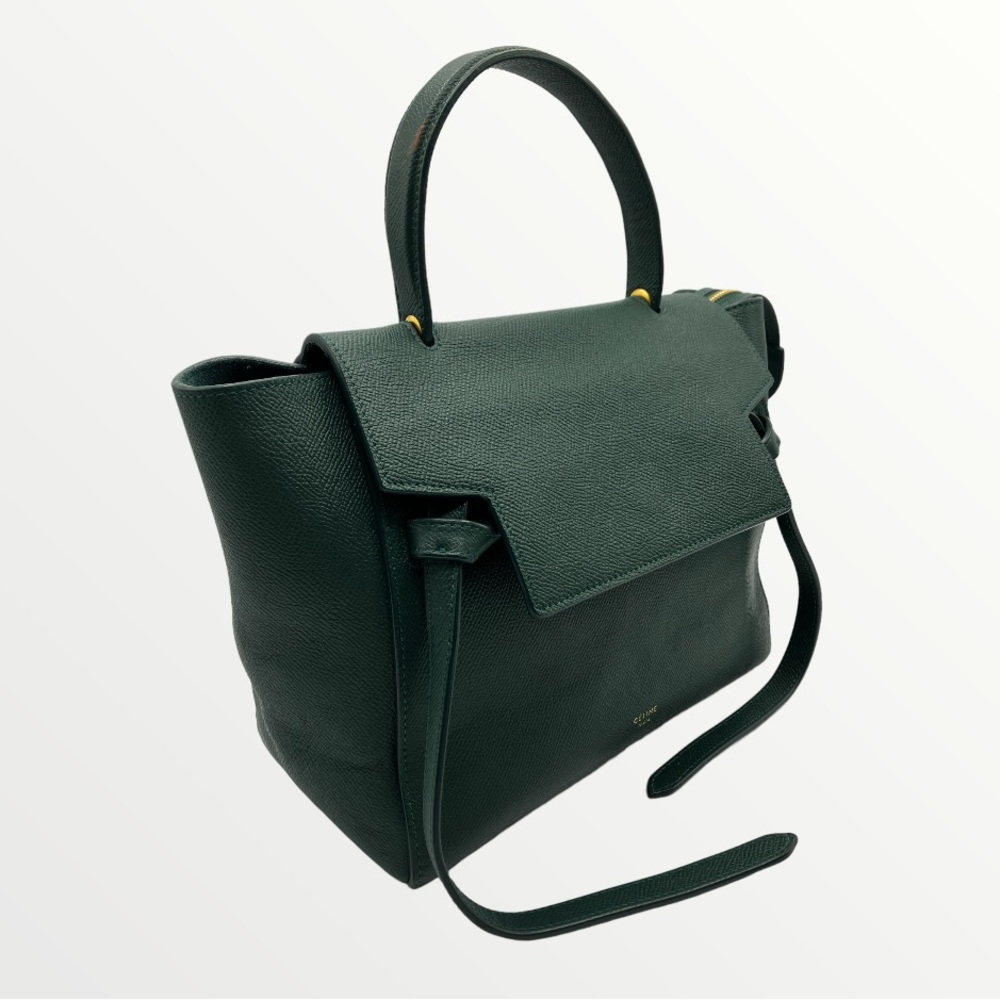 Celine Micro Belt Bag in Grained Calfskin Amazone Green - Picture 4 of 15
